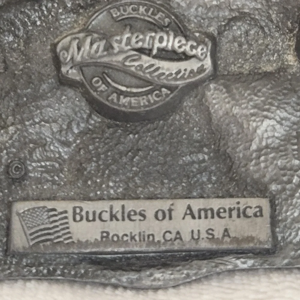 Buckles of America US Navy Pewter Belt Buckle Masterpiece Collection VINTAGE